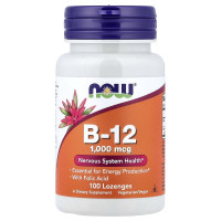 NOW Foods Vitamin B-12 1000 мкг (пастилки) 100 пастилок