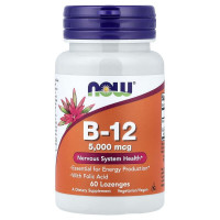 NOW Foods Vitamin B-12 5000 мкг (пастилки) 60 пастилок