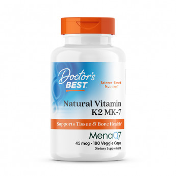 Doctor's Best Natural Vitamin K2 MK-7 with MenaQ7 45 мкг (вегетарианские капсулы) 180 капсул
