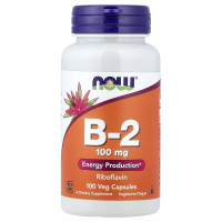NOW Foods Vitamin B-2 100 мг (вегетарианские капсулы) 100 капсул