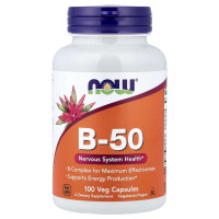 NOW Foods Vitamin B-50 (вегетарианские капсулы) 100 капсул