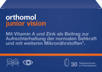 Пакет «Позаботься о зрении ребенка» Orthomol Junior C plus + Orthomol Junior Vision
