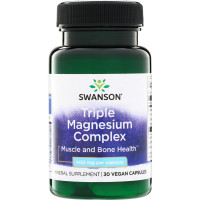 Swanson Vitamins Triple Magnesium Complex 400 мг (вегетарианские капсулы) 30 капсул