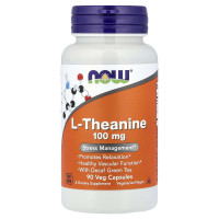 NOW Foods L-Theanine 100 мг (вегетарианские капсулы) 90 капсул