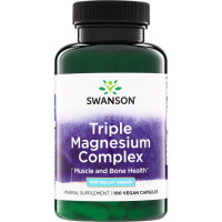 Swanson Vitamins Triple Magnesium Complex 400 мг (вегетарианские капсулы) 100 капсул