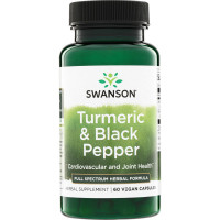 Swanson Vitamins Turmeric & Black Pepper 600 мг (вегетарианские капсулы) 60 капсул