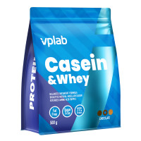 Vplab Casein & Whey Protein (порошок) шоколад 500 г