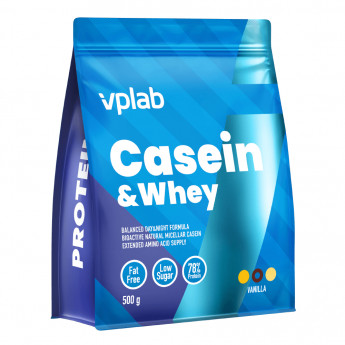 Vplab Casein & Whey Protein (порошок) ваниль 500 г