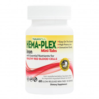 NaturesPlus HEMA-PLEX Slow-Release (мини-таблетки) 60 таблеток