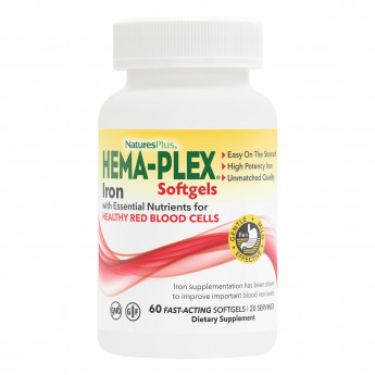 NaturesPlus HEMA-PLEX Iron Softgels (мягкие капсулы) 60 капсул