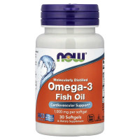 NOW Foods Omega-3 Fish Oil 1000 мг (мягкие капсулы) 30 капсул