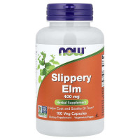NOW Foods Slippery Elm 400 мг (вегетарианские капсулы) 100 капсул