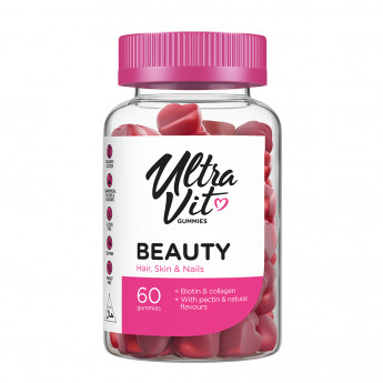 UltraVit Gummies Beauty: Hair, Skin & Nails (жевательные пастилки) 60 пастилок
