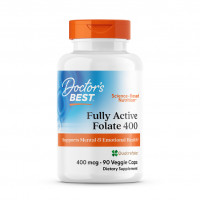 Doctor's Best Fully Active Folate 400 with Quatrefolic 400 мкг (вегетарианские капсулы) 90 капсул