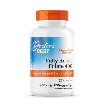 Doctor's Best Fully Active Folate 400 with Quatrefolic 400 мкг (вегетарианские капсулы) 90 капсул